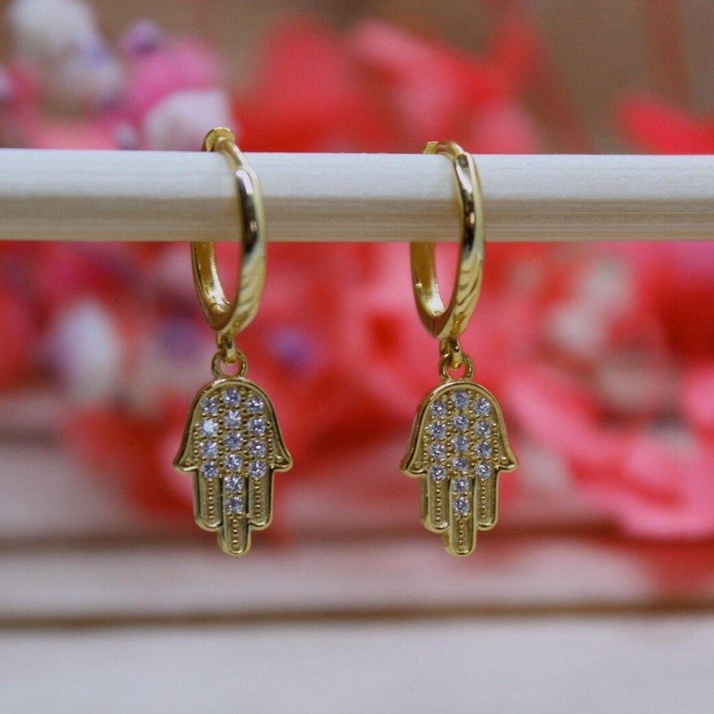 Pendientes Calatea Gold - El jardín de las joyas